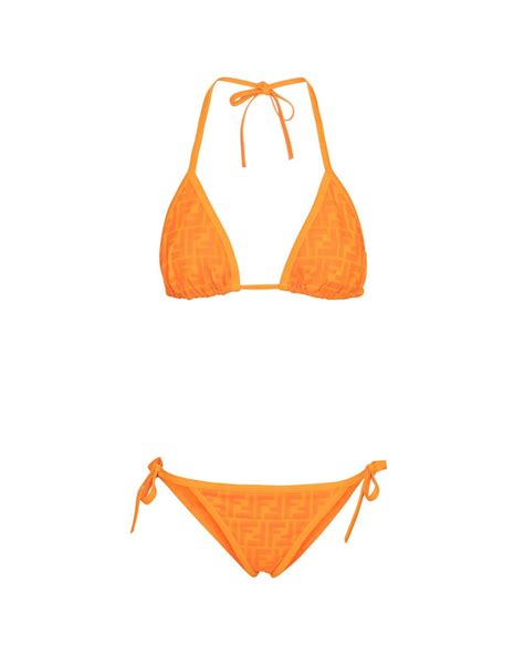 fendi costume|orange Fendi bikini.